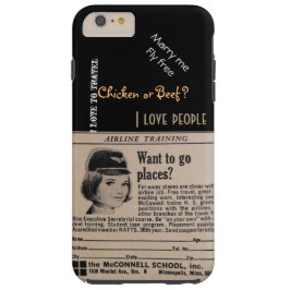 Capa Tough Para iPhone 6 Plus Hospedeiros de bordo da linha aérea do Stewardess