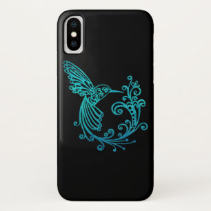 Capa Para iPhone Da Case-Mate Hummingbird Estilizado com Aquarela Azul