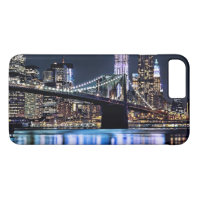 Ideia da reflexão da ponte de Brooklyn de New York