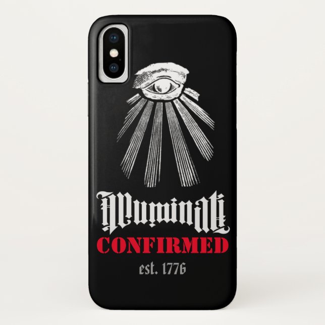 Capa Para iPhone, Case-Mate Illuminati confirmou o preto - caso de Iphone X (Verso)