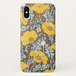 Capa Para iPhone Da Case-Mate Ilustração Art Nouveau Amarela Flor de Papoula
