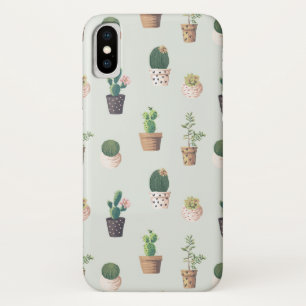 Capa Para iPhone Da Case-Mate Ilustração Bonita de Padrões de Plantas Cactus