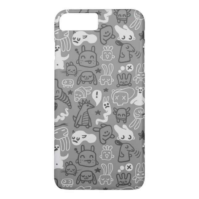 Capa Para iPhone, Case-Mate ilustração do teste padrão dos doodles (Verso)