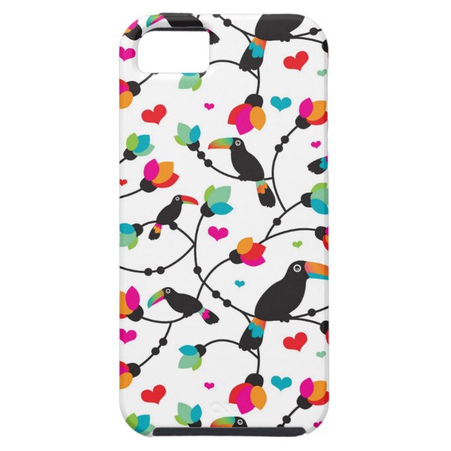 Capa Para iPhone, Case-Mate ilustração tropical do pássaro toucan bonito (Traseira)