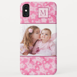 Capa Para iPhone Da Case-Mate Imagem do Monograma Rosa Blossom