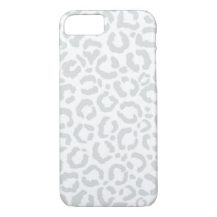 Capa iPhone 8/7 Impressão Animal da Leopardo da Cinza Branca Elega