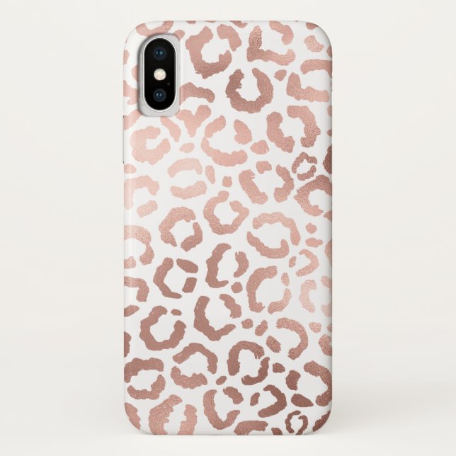 Capa Para iPhone, Case-Mate Impressão Animal Leopard Cheetah, Rosa Chic (Verso)
