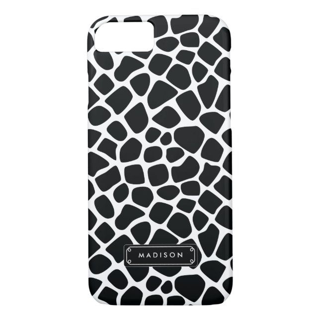 Capa Para iPhone, Case-Mate Impressão branco preto elegante do girafa (Verso)