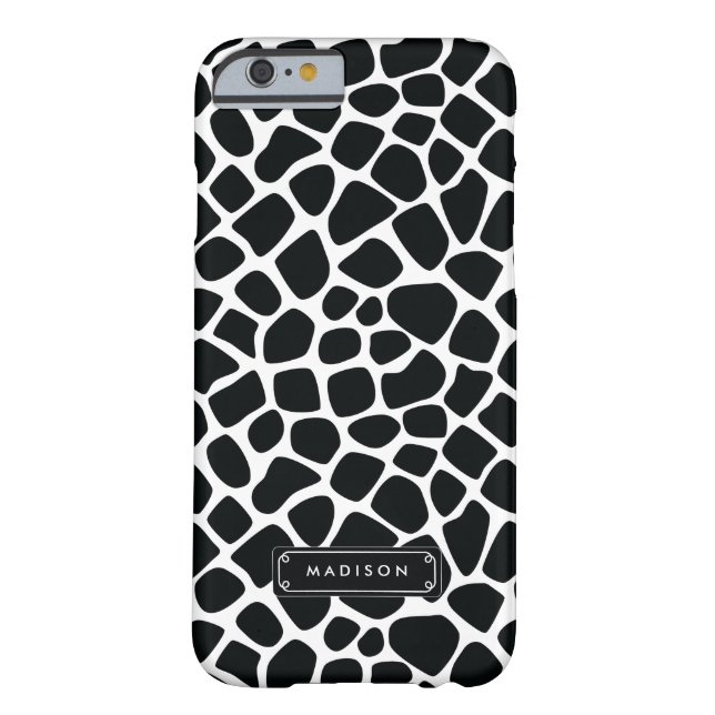 Capa Para iPhone, Case-Mate Impressão branco preto elegante do girafa (Verso)