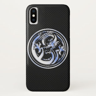 Capa Para iPhone Da Case-Mate Impressão da fibra do carbono do preto da crista