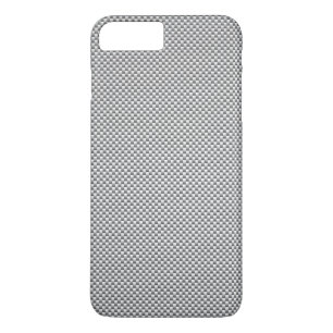 Capa iPhone 8 Plus/7 Plus Impressão de Estilo de Fibra de Carbono Silver