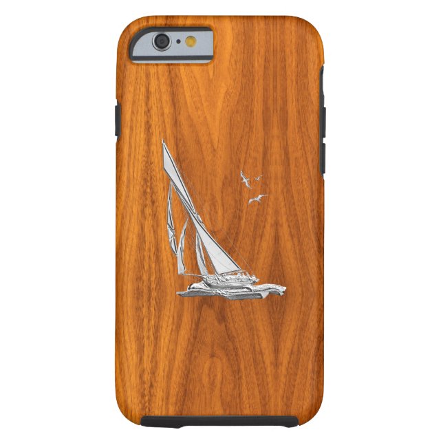 Capa Para iPhone, Case-Mate Impressão de Teak Wood (Verso)