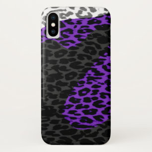 Capa Para iPhone Da Case-Mate Impressão Leopardo Preto e Roxo
