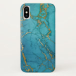 Capa Para iPhone Da Case-Mate Impressão Moderno Elegante Marble Azul e Dourado<br><div class="desc">Capa de telefone Moderna Elegante Marble Azul e Dourada. Esta capa de telefone mágica falsa pode ser personalizada para cobrir o seu telefone com estilo. Entre em contato com o designer para obter produtos correspondentes personalizados.</div>