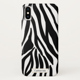 Capa Para iPhone Da Case-Mate Impressão selvagem da zebra com nome
