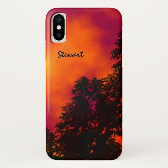 Capa Para iPhone, Case-Mate Incêndio no Céu Personalizado (Verso)