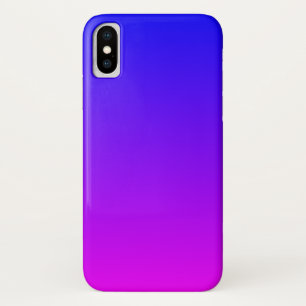 Capa Para iPhone X Inclinação magenta azul