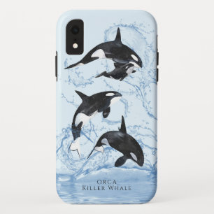 Capa Para iPhone Da Case-Mate Incrível "Black and White Watercolor Orcas"