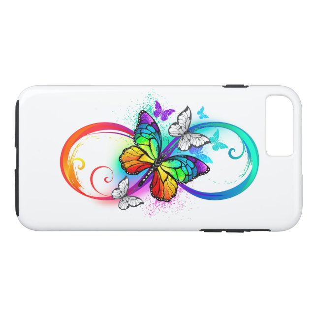 Capa Para iPhone, Case-Mate Infinidade brilhante com borboleta arco-íris (Verso (Horizontal))