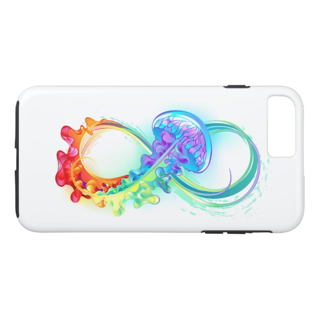 Capa Para iPhone, Case-Mate Infinidade com água-vivas do Arco-Íris (Verso (Horizontal))