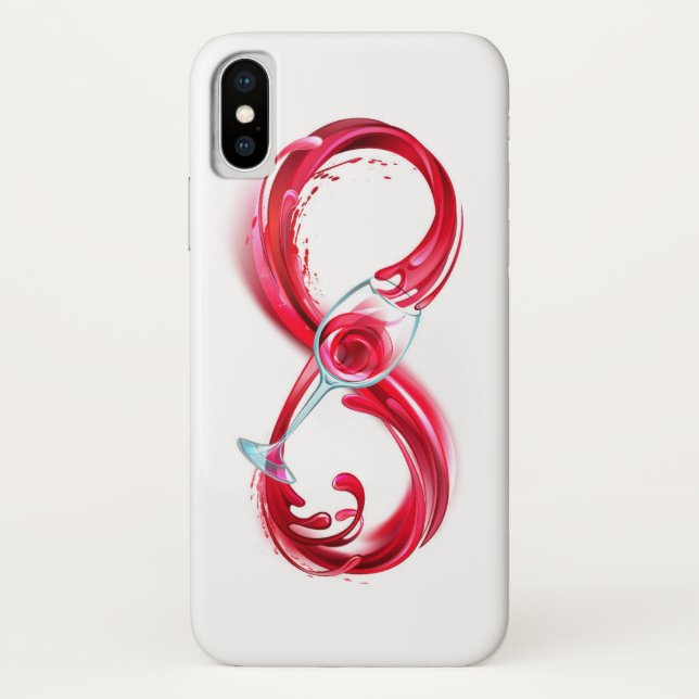 Capa Para iPhone, Case-Mate Infinidade com vinho tinto (Verso)