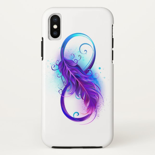Capa Para iPhone, Case-Mate Infinito com Pena Roxa (Verso)