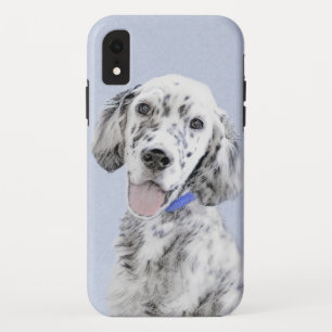 Capa Para iPhone Da Case-Mate Inglês Setter Blue Belton pintando arte canina