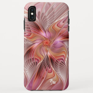 Capa Para iPhone Da Case-Mate Iniciais de Arte Fractal Coloridas com Borboleta A