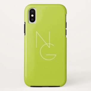 Capa Para iPhone Da Case-Mate Iniciais Sobrepostas Modernas 2 Verde Lima