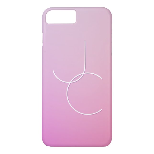 Capa Para iPhone, Case-Mate Iniciais Sobrepostos Modernos 2 | Mouse rosa (Verso)