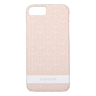 Capa iPhone 8/7 Inicial/monograma geométricos Pastel