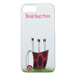 Capa iPhone 8/7 Inseto de Ladybug engraçado Yoga Pose