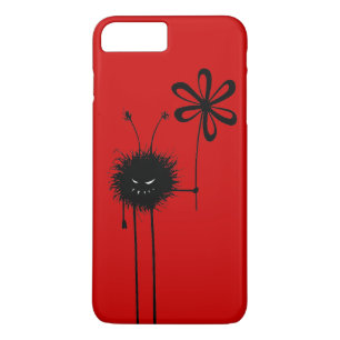 Capa iPhone 8 Plus/7 Plus Inseto mau vermelho customizável da flor