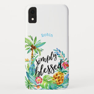 Capa Para iPhone Da Case-Mate Inspiração de Nome Floral Tropical de Cotação 