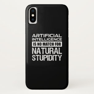 Capa Para iPhone Da Case-Mate Inteligência Artificial Estupidez Natural Engraçad
