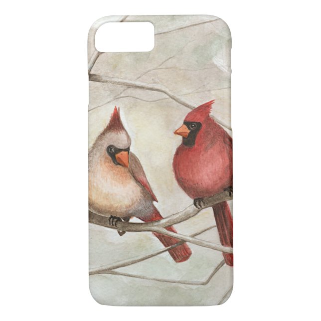 Capa Para iPhone, Case-Mate iPhone 7/8 Cardinais Vermelhos Maleta Personalizad (Verso)