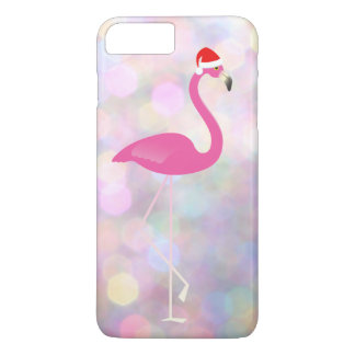 Capa Para iPhone Da Case-Mate iPhone 7 do flamingo do feriado em luzes coloridas