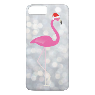Capa Para iPhone Da Case-Mate iPhone 7 do flamingo do feriado nas luzes de prata