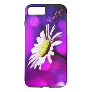 Capa iPhone 8 Plus/7 Plus iPhone Amethyst cor-de-rosa 7 da margarida de N+ o