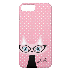 Capa Para iPhone Da Case-Mate iPhone chique do gato e das bolinhas 8 Plus/7 mais