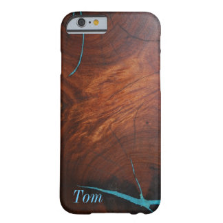Capa Barely There Para iPhone 6 iPhone DE MADEIRA 6 do EMBUTIMENTO de TURQUESA da