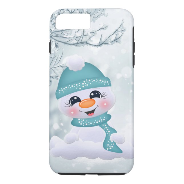 Capa Para iPhone, Case-Mate iPhone festivo do feriado do boneco de neve do (Verso)