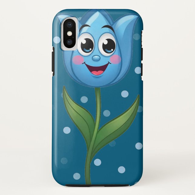 Capa Para iPhone, Case-Mate iPhone / iPad do Face Feliz (A vibrant blue flower on iPhone Case!)