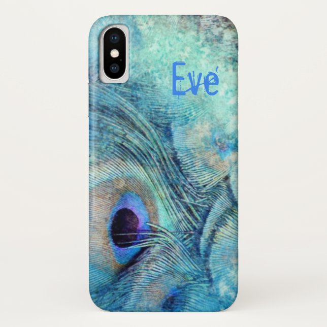 Capa Para iPhone, Case-Mate Iphone x da pena do pavão (Verso)