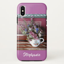 iPhone X Forte Case Chapot Flowers Purple, Orchid