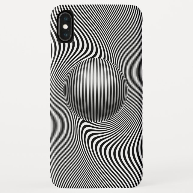 Capa Para iPhone, Case-Mate iPhone XS Máx. cobrir de padrão geométrico óptico. (Verso)