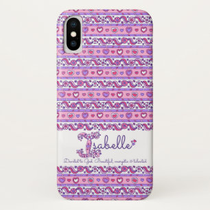 Capa Para iPhone X Isabelle I monograma, significa rabisco