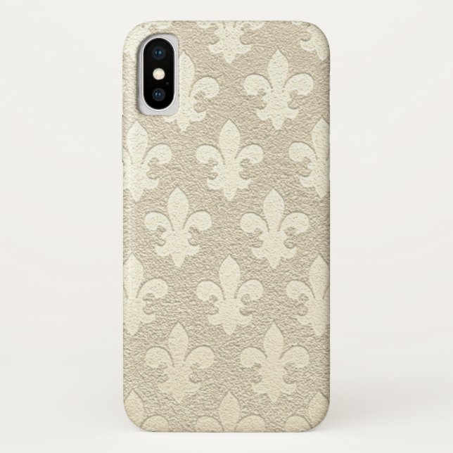 Capa Para iPhone, Case-Mate Ivory champagne real elegur de lis (Verso)