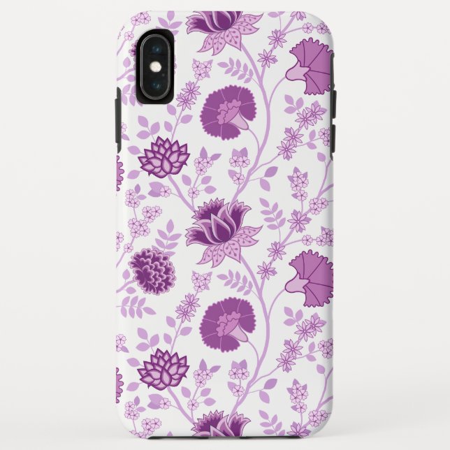 Capa Para iPhone, Case-Mate Jacobean Floral Big Pattern Pinks em Branco (Verso)