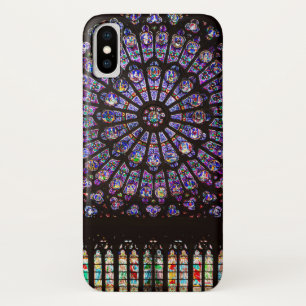 Capa Para iPhone Da Case-Mate Janela cor-de-rosa de Paris da catedral de Notre